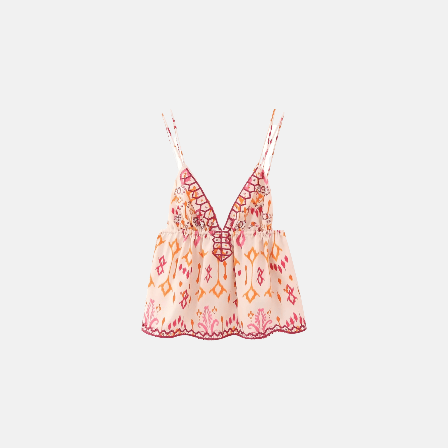 Saos V-Neck Sequin Top