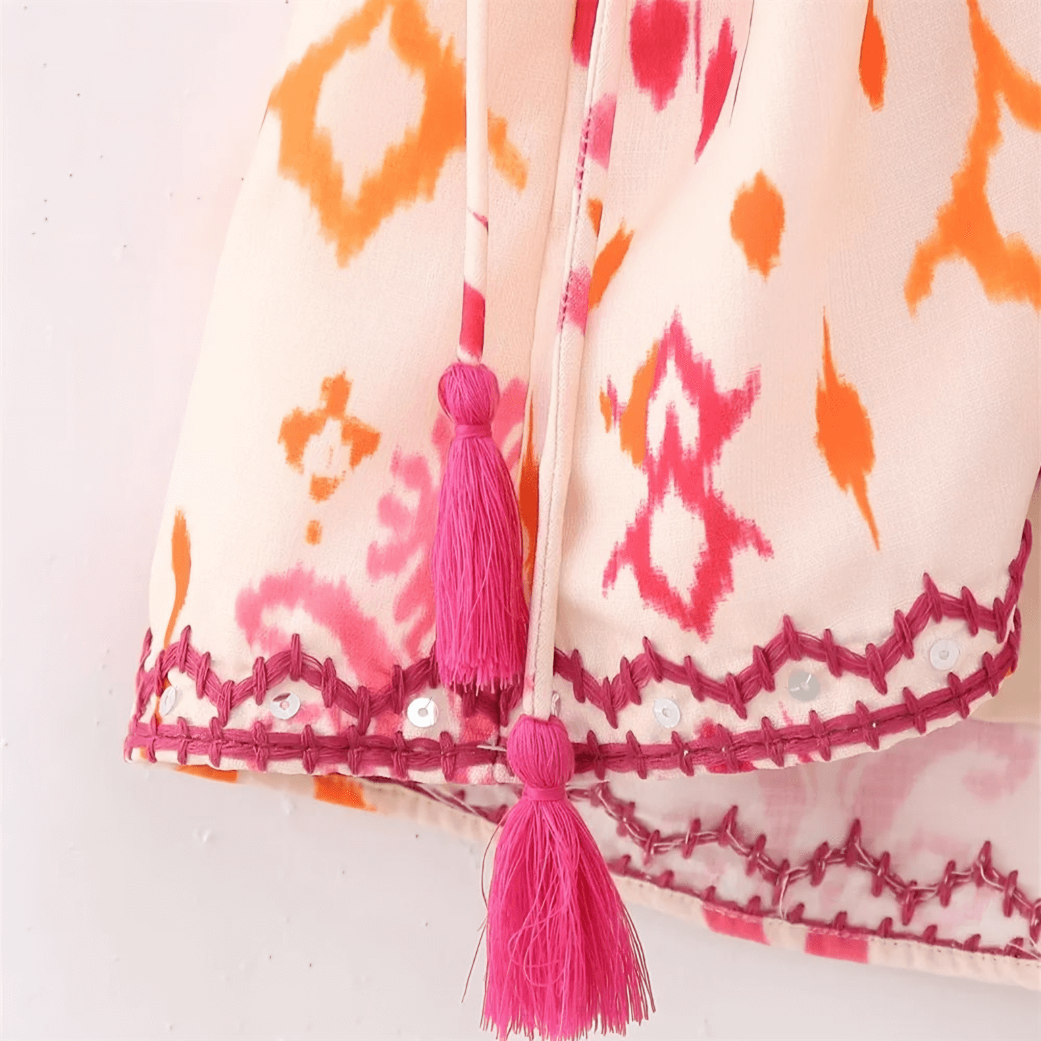 Saos V-Neck Sequin Top