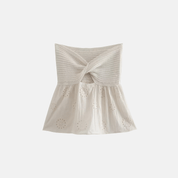 Trico Strapless Twisted Knit Top
