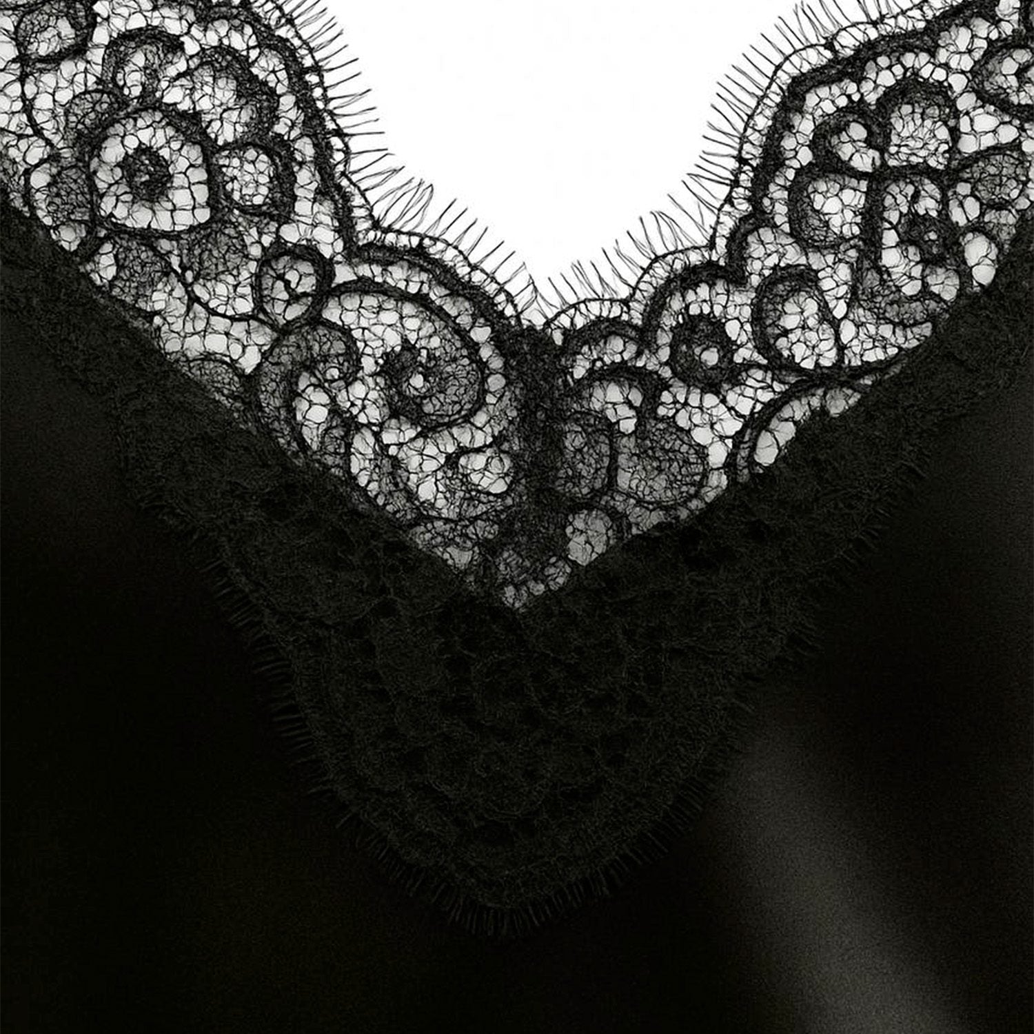 Affair Satin Lace-Trim Mini Dress