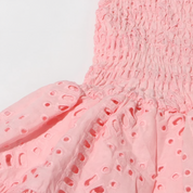 Cotton Candy Strapless Embroidered Mini Dress