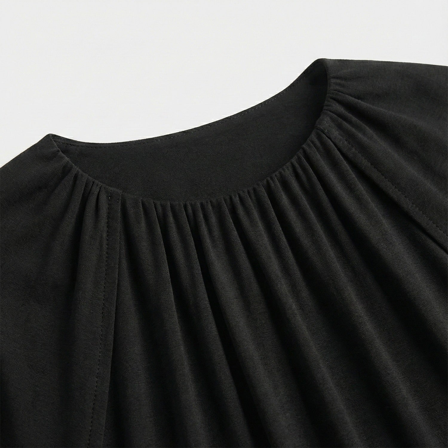 Bat Cape-Sleeve Dress