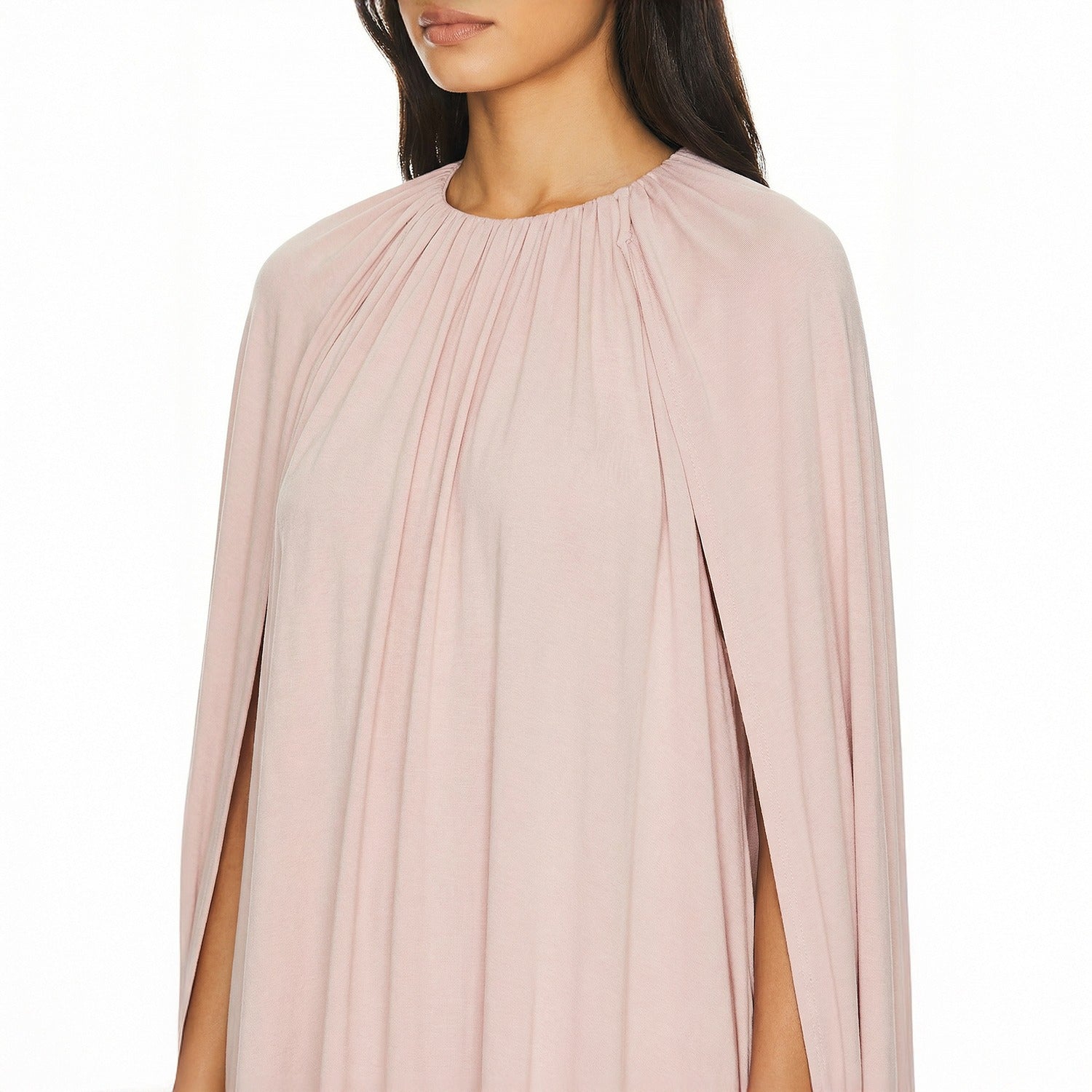 Bat Cape-Sleeve Dress