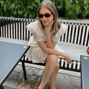 Delicate Ruffle-Sleeve Mini Dress