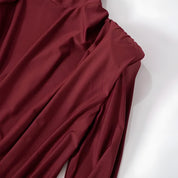 Donaire Long-Sleeve High-Neck Mini Dress