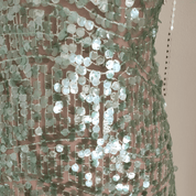 Emerald Rhinestone Strap Mini Dress