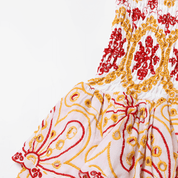 Spain Floral Strapless Dress