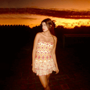 Spain Floral Strapless Dress