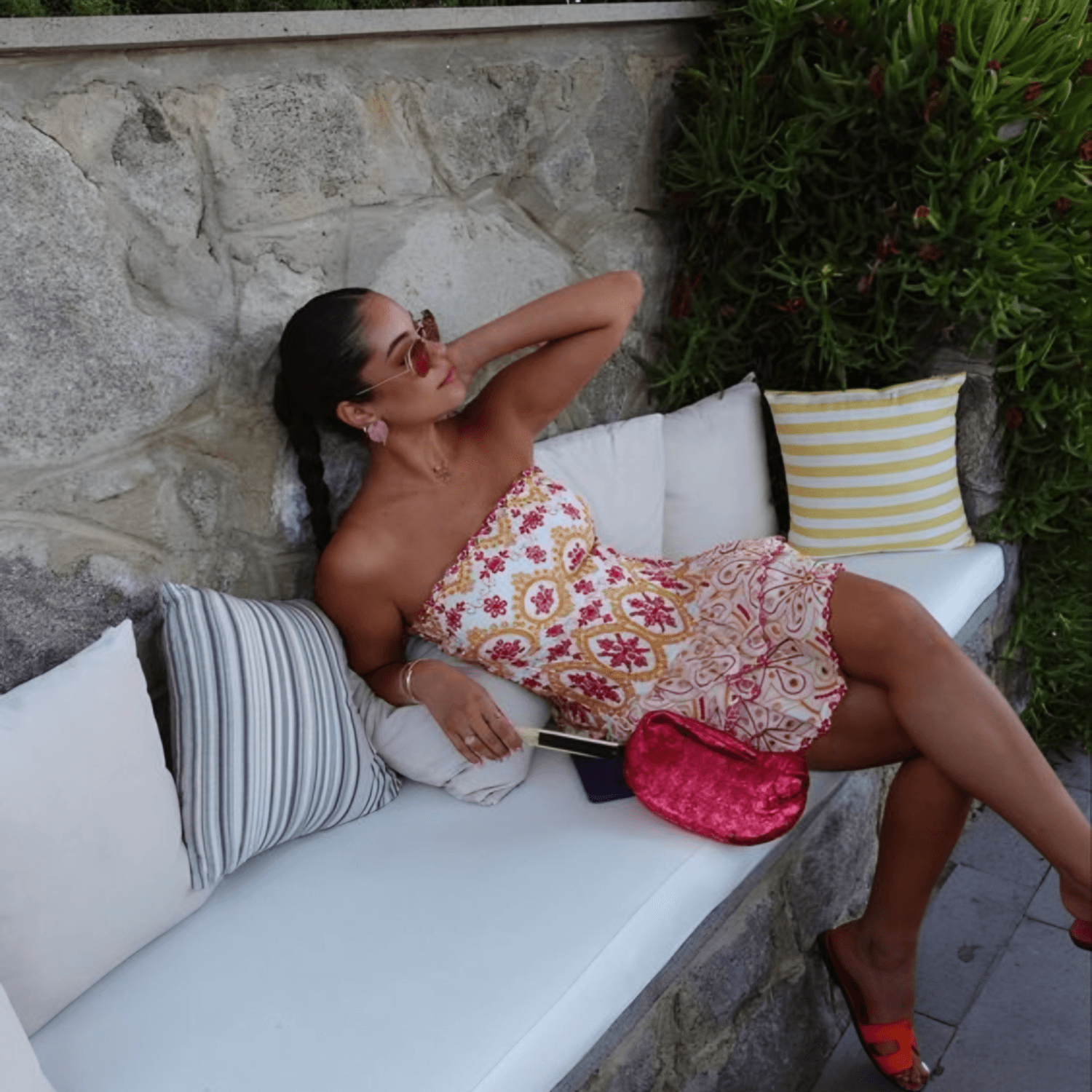 Spain Floral Strapless Dress