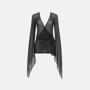 Faint Ruched Tie-Back Mini Dress