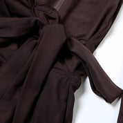 Faint Ruched Tie-Back Mini Dress