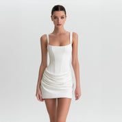 Gasher Corset Lace-Up Mini Dress