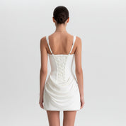 Gasher Corset Lace-Up Mini Dress
