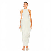 Harpo Halter High-Neck Maxi Dress
