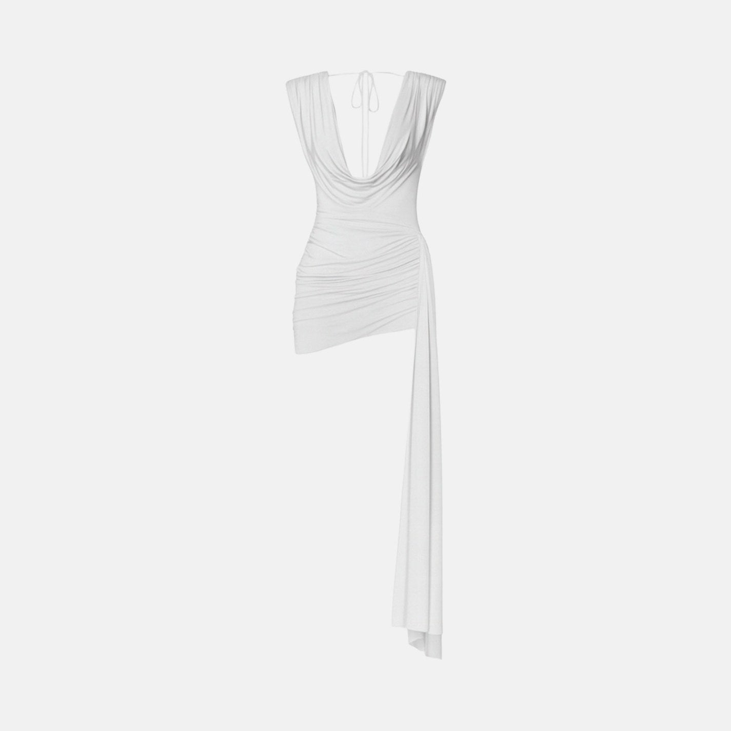 Hera Draped Asymmetric Mini Dress