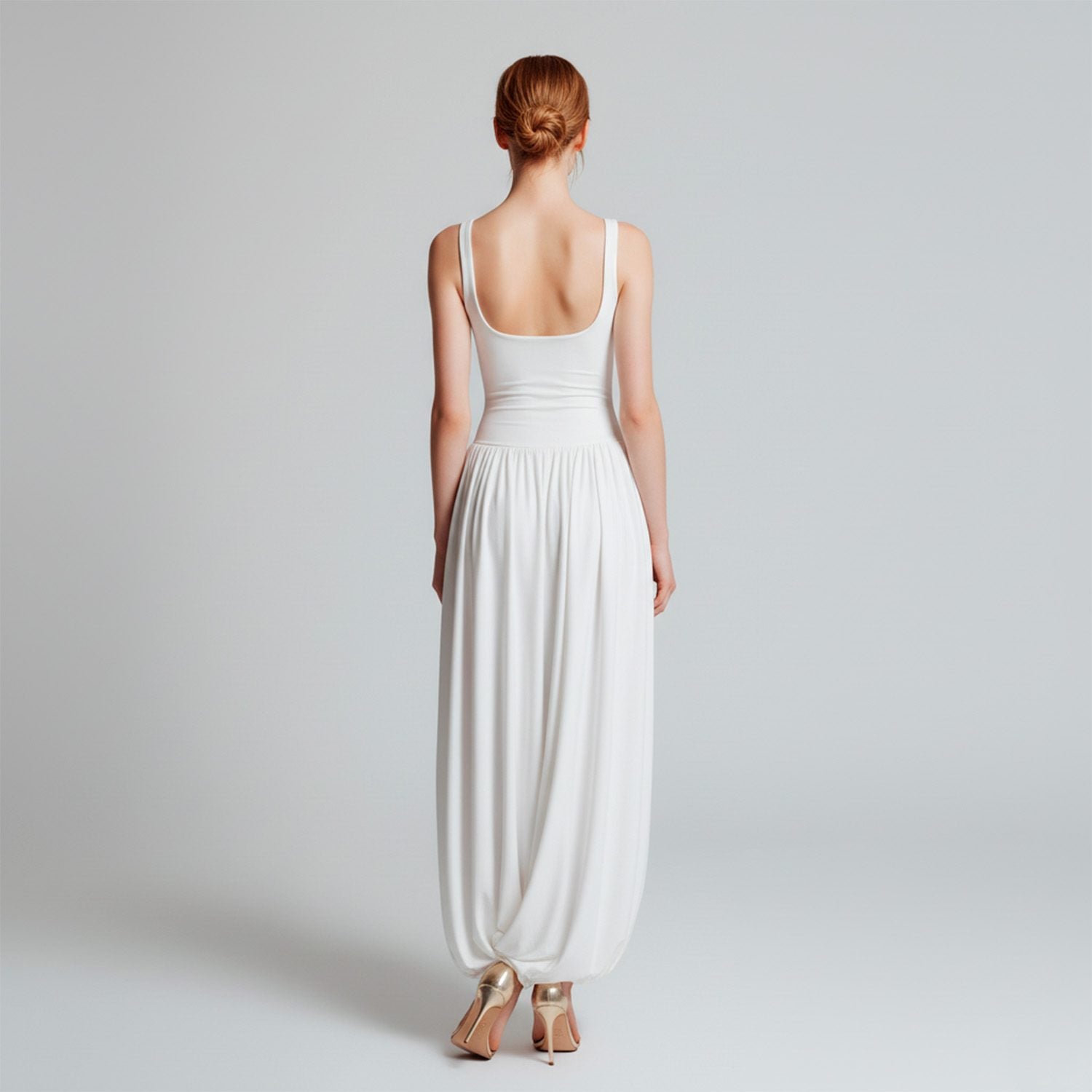 Hermo Square-Neck Maxi Dress