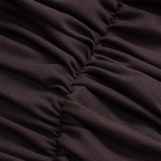 Langnar High-Neck Tulle Panel Mini Dress