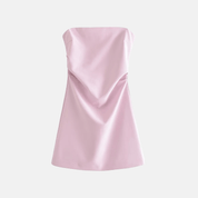 Maggie Strapless Draped Mini Dress
