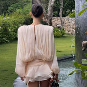 Mallorca Puff-Sleeve Mini Dress