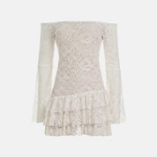 Nimu Off-Shoulder Lace Mini Dress