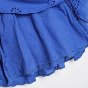 Ocean Cutwork Ruffle Mini Dress