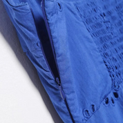 Ocean Cutwork Ruffle Mini Dress