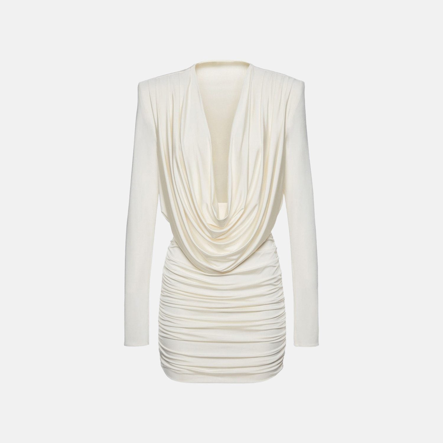 Opium Long Sleeve Draped Mini Dress