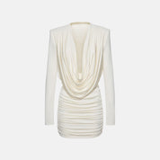 Opium Long Sleeve Draped Mini Dress