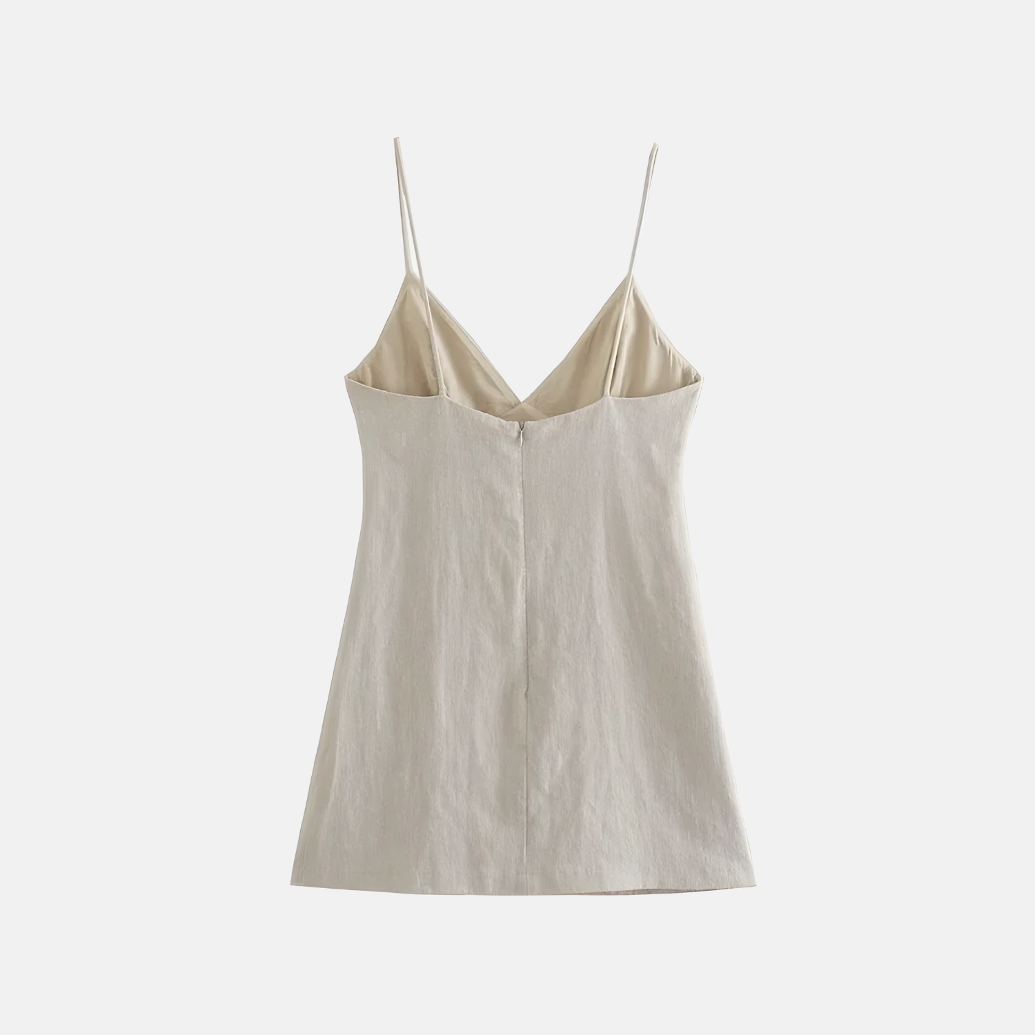 Pedraria Embellished Linen Dress