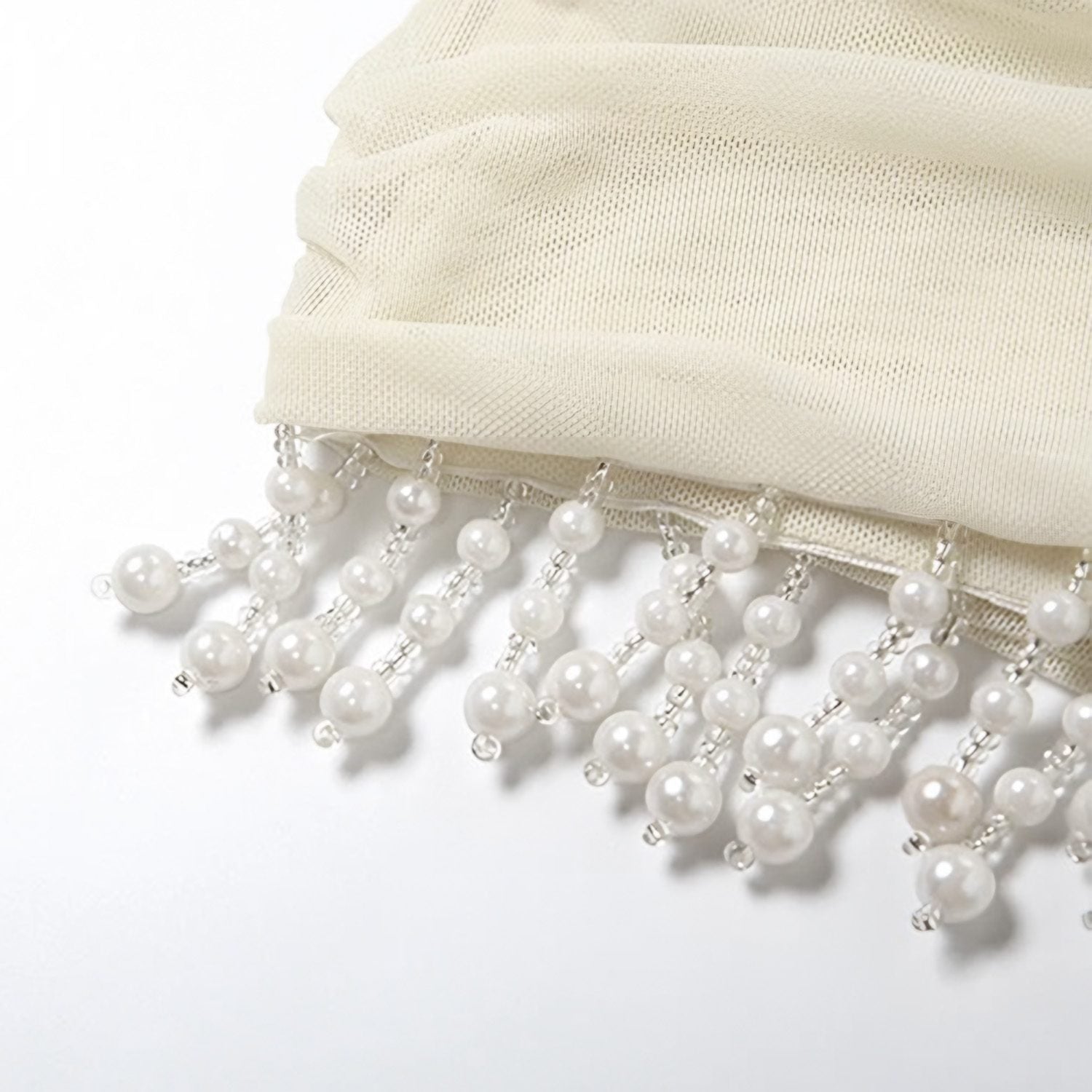 Pegasis Pearl-Fringe Halter Mini Dress