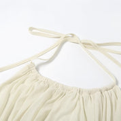 Pegasis Pearl-Fringe Halter Mini Dress