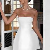 Pomme Strapless A-Line Mini Dress