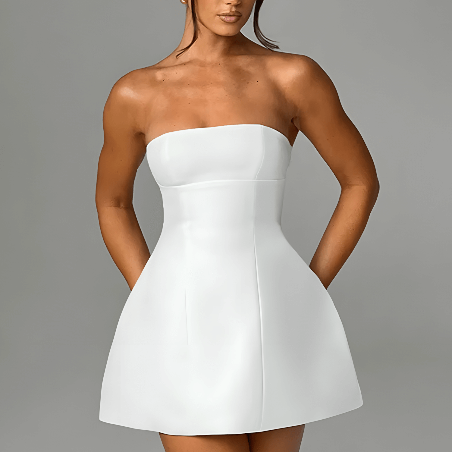 Pomme Strapless A-Line Mini Dress