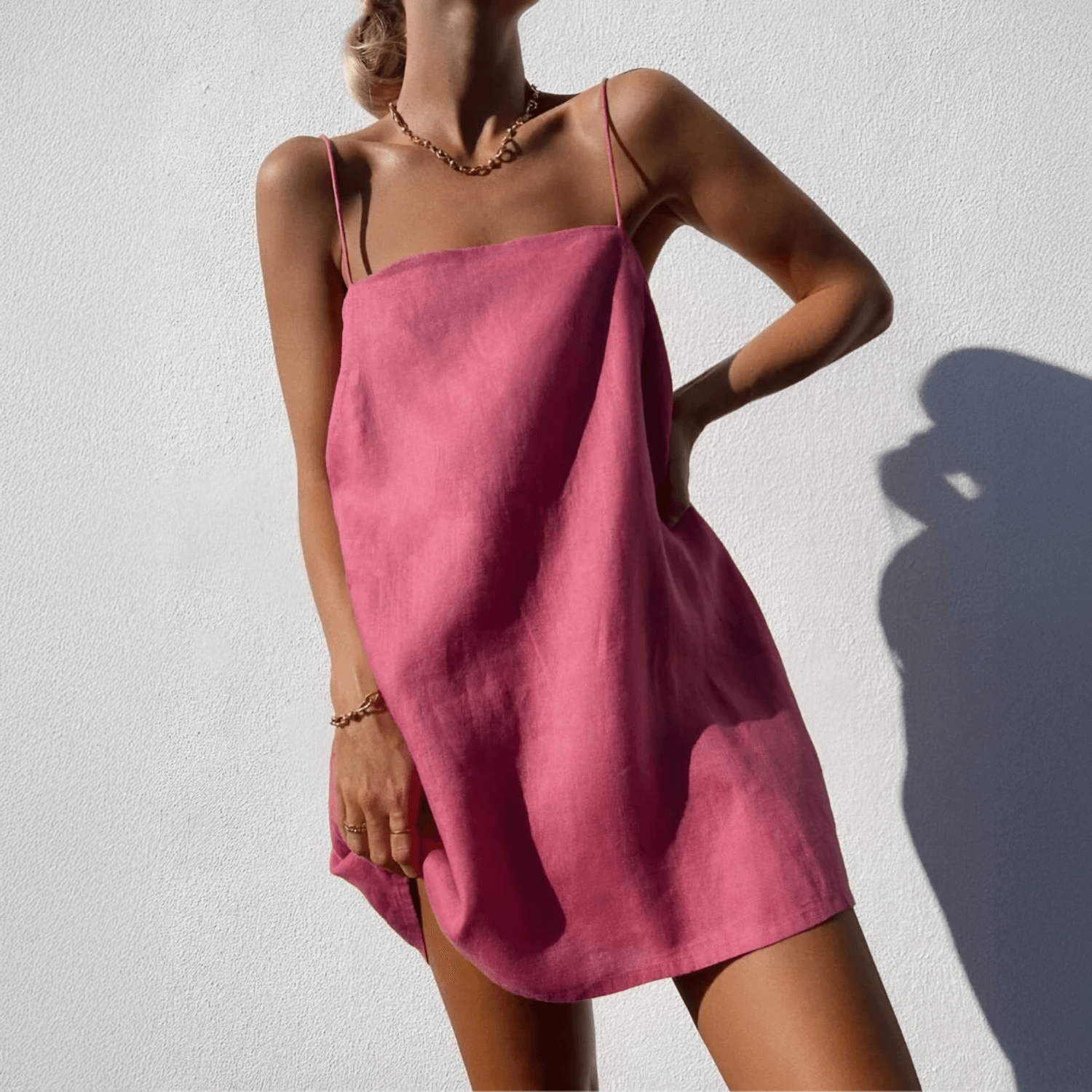 Rivera Linen Blend Mini Dress