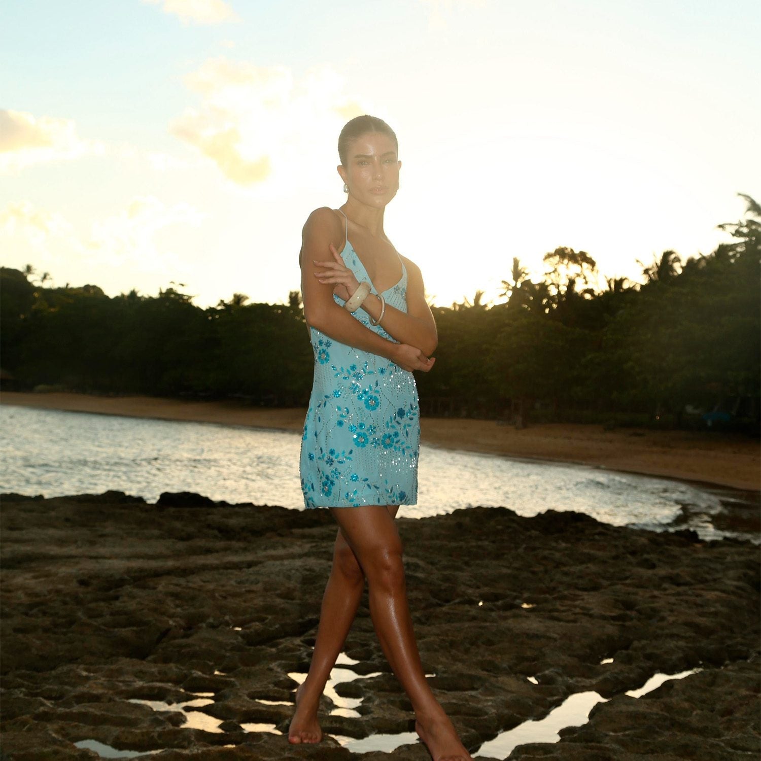 Soirée Embellished Tulle Mini Dress