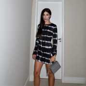 Storm Tie-Dye Long Sleeve Mini Dress