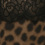 Dirtini Animal Print Lace-Trim Mini Dress